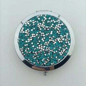 1pc.  Green Crystal Compact Folding Mirrors
